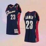 Camiseta Cleveland Cavaliers LeBron James NO 23 Mitchell & Ness 2008-09 Azul