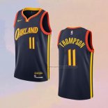 Camiseta Golden State Warriors Klay Thompson NO 11 Ciudad 2020-21 Negro