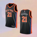 Camiseta New York Knicks Cam Reddish NO 21 Ciudad 2022-23 Negro