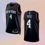 Camiseta New York Knicks Derrick Rose NO 4 Select Series Negro