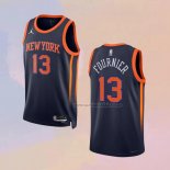 Camiseta New York Knicks Evan Fournier NO 13 Statement 2022-23 Negro