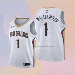 Camiseta Nino New Orleans Pelicans Zion Williamson NO 1 Association 2019-20 Blanco