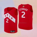 Camiseta Nino Toronto Raptors Kawhi Leonard NO 2 Earned 2018-19 Rojo