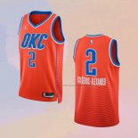 Camiseta Oklahoma City Thunder Shai Gilgeous-Alexander NO 2 Statement Naranja