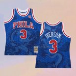 Camiseta Philadelphia 76ers Allen Iverson NO 3 Asian Heritage Throwback 1996-97 Azul