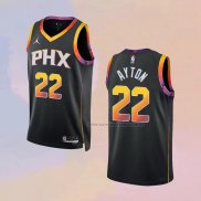 Camiseta Phoenix Suns Deandre Ayton NO 22 Statement 2022-23 Negro