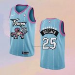 Camiseta Toronto Raptors Chris Boucher NO 25 Ciudad 2020-21 Rosa Azul