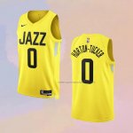Camiseta Utah Jazz Talen Horton-Tucker NO 0 Icon 2022-23 Amarillo