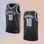 Camiseta Brooklyn Nets Ben Simmons NO 10 Icon 2021-22 Negro