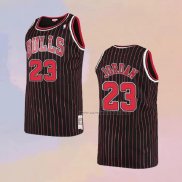 Camiseta Chicago Bulls Michael Jordan NO 23 Hardwood Classics Throwback 1997-98 Negro