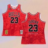 Camiseta Chicago Bulls Michael Jordan NO 23 Mitchell & Ness Hebru Brantley Rojo