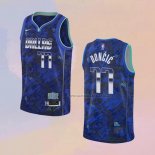 Camiseta Dallas Mavericks Luka Doncic NO 77 MVP Azul