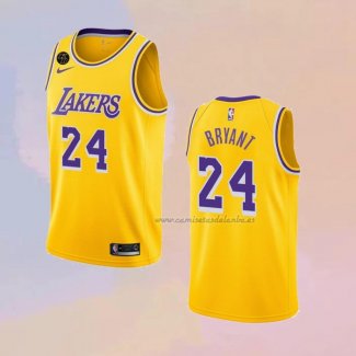 Camiseta Los Angeles Lakers Kobe Bryant NO 24 Icon 2018-19 Amarillo