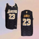 Camiseta Los Angeles Lakers Lebron James NO 23 Negro