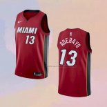 Camiseta Miami Heat Bam Adebayo NO 13 Statement Rojo