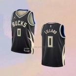 Camiseta Nino Milwaukee Bucks Damian Lillard NO 0 Statement 2022-23 Negro