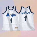 Camiseta Orlando Magic Tracy McGrady NO 1 Hardwood Classics Throwback Blanco
