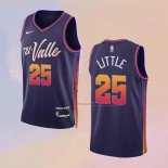 Camiseta Phoenix Suns Nassir Little NO 25 Ciudad 2023-24 Violeta