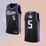 Camiseta Sacramento Kings De'Aaron Fox NO 5 Icon 2023-24 Negro