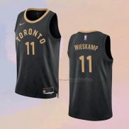 Camiseta Toronto Raptors Joe Wieskamp NO 11 Ciudad 2022-23 Negro
