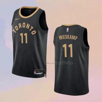 Camiseta Toronto Raptors Joe Wieskamp NO 11 Ciudad 2022-23 Negro