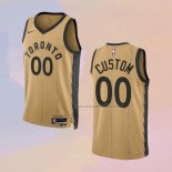 Camiseta Toronto Raptors Personalizada Ciudad 2023-24 Oro