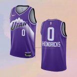 Camiseta Utah Jazz Taylor Hendricks NO 0 Ciudad 2023-24 Violeta