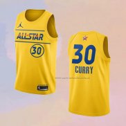 Camiseta All Star 2021 Golden State Warriors Stephen Curry NO 30 Oro
