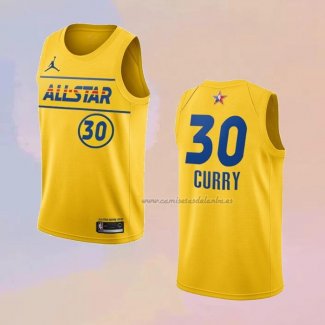 Camiseta All Star 2021 Golden State Warriors Stephen Curry NO 30 Oro