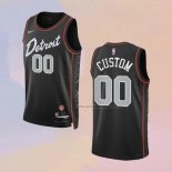 Camiseta Detroit Pistons Personalizada Ciudad 2023-24 Negro