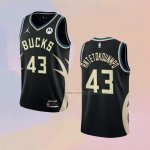 Camiseta Milwaukee Bucks Thanasis Antetokounmpo NO 43 Statement 2022-23 Negro