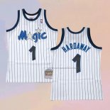 Camiseta Orlando Magic Penny Hardaway NO 1 Hardwood Classics Throwback Blanco