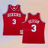 Camiseta Philadelphia 76ers Allen Iverson NO 3 Mitchell & Ness 2002-03 Rojo