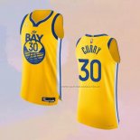 Camiseta Golden State Warriors Stephen Curry NO 30 Statement Autentico 2022 Oro
