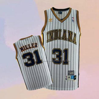 Camiseta Indiana Pacers Reggie Miller NO 31 Retro Blanco