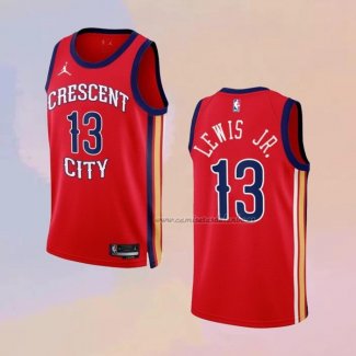 Camiseta New Orleans Pelicans Kira Lewis Jr NO 13 Statement 2023-24 Rojo