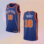 Camiseta New York Knicks Isaiah Roby NO 18 Ciudad 2023-24 Azul