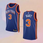 Camiseta New York Knicks Josh Hart NO 3 Ciudad 2023-24 Azul