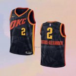 Camiseta Nino Oklahoma City Thunder Shai-Gilgeous Alexander NO 2 Ciudad 2023-24 Negro