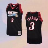 Camiseta Philadelphia 76ers Allen Iverson NO 3 Mitchell & Ness 1997-98 Negro2