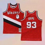 Camiseta Portland Trail Blazers Bape NO 93 Mitchell & Ness 1983-84 Rojo