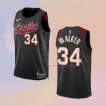 Camiseta Portland Trail Blazers Jabari Walker NO 34 Ciudad 2023-24 Negro