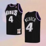 Camiseta Sacramento Kings Chris Webber NO 4 Mitchell & Ness 2000-01 Negro