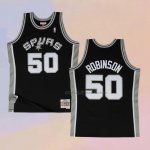 Camiseta San Antonio Spurs David Robinson NO 50 Mitchell & Ness Negro