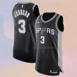 Camiseta San Antonio Spurs Keldon Johnson NO 3 Icon Authentic Negro