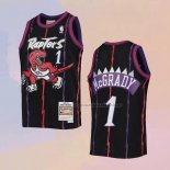 Camiseta Toronto Raptors Tracy Mcgrady NO 1 Mitchell & Ness 1998-99 Negro