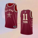 Camiseta All Star 2024 Atlanta Hawks Trae Young NO 11 Rojo