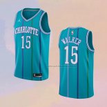 Camiseta Charlotte Hornets Kemba Walker NO 15 Hardwood Classics 2017-18 Verde