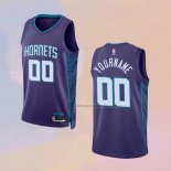 Camiseta Charlotte Hornets Personalizada Statement 2022-23 Violeta