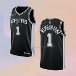 Camiseta San Antonio Spurs Victor Wembanyama NO 1 Icon 2022-23 Negro